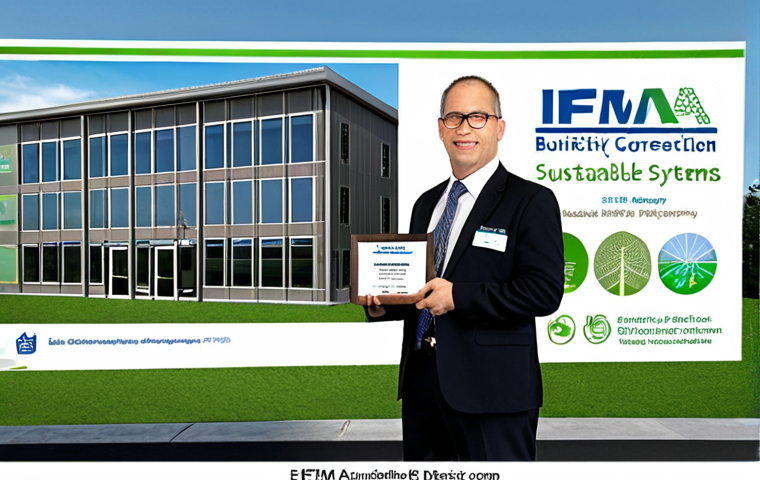 **

*   **Prompt:** A facility manager confidently presenting a sustainable building design, showcasing energy-efficient systems and green initiatives, with the IFMA SFP certification logo subtly displayed.

**